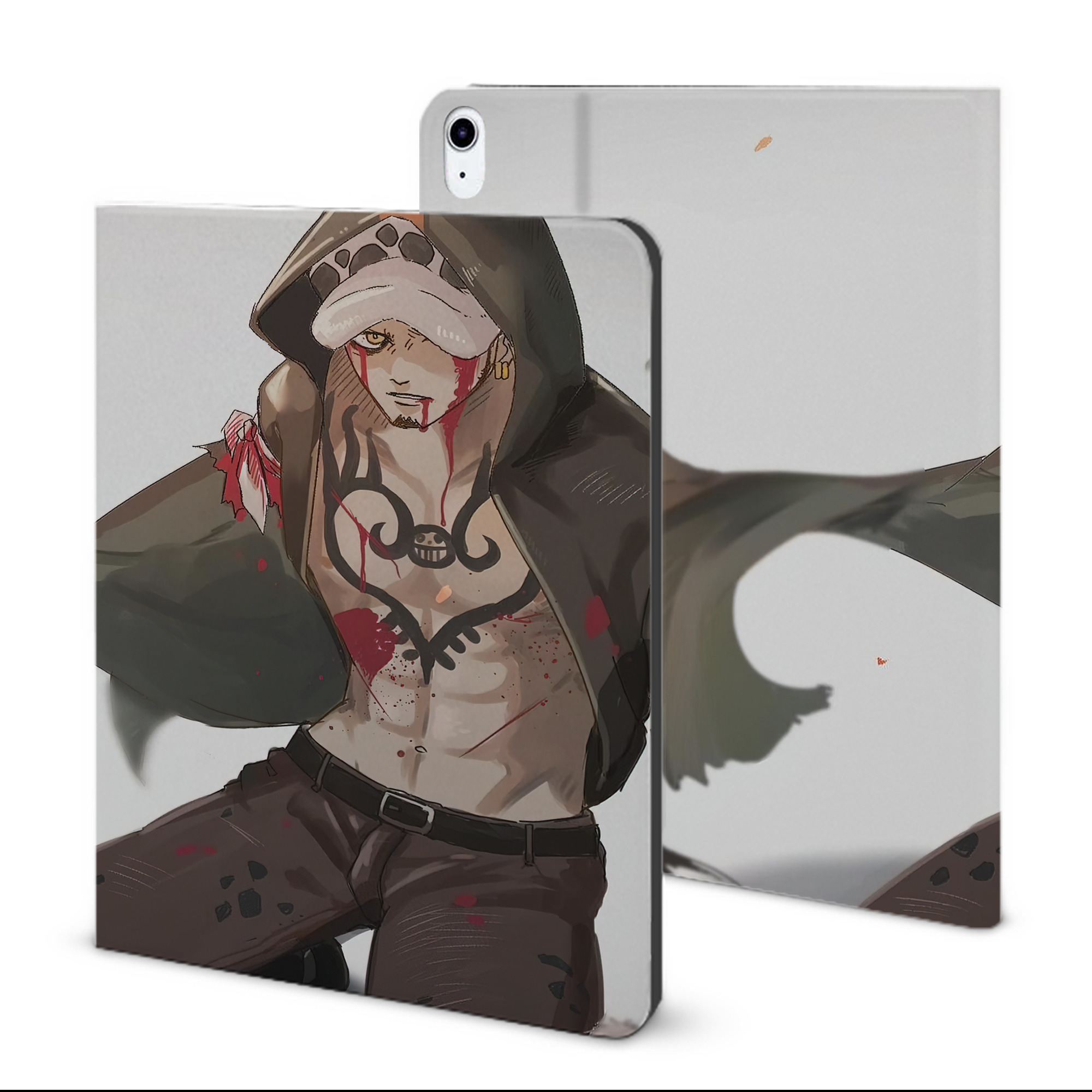 ワンピース ONE PIECE IPad ケース ブック型 PUレザー TPU 耐衝撃 軽量 薄型 ペン収納なし 全面保護 IPad 各モデル対応